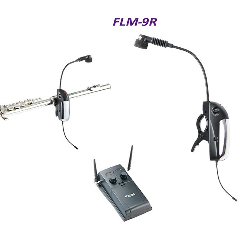 Microphone sans fil wireless SOUNDPLUS FluteMic-9R pour flûte traversière